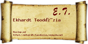 Ekhardt Teodózia névjegykártya